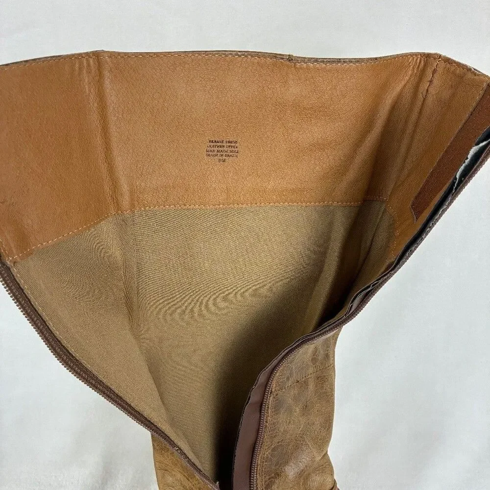 Matisse Leather Riding Boot Women’s 8M Brown Bernie Made in Brazil Zip Up Buckle